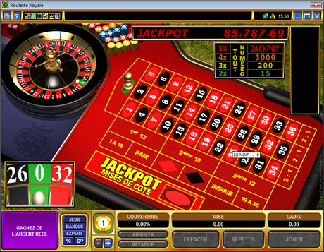 Roulette Royale jackpot progressif
